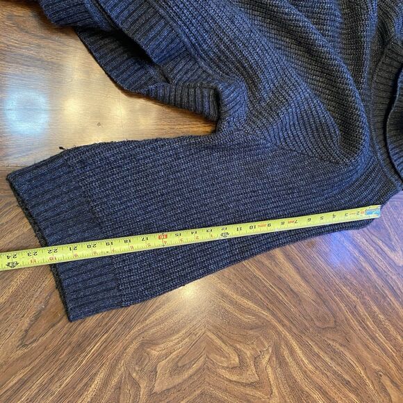 Ugg Sweater Womens L Gray Chunky Raelynn Turtleneck Ribbed Oversized Wool Blend - Picture 4 of 7